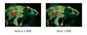 compress png before and after